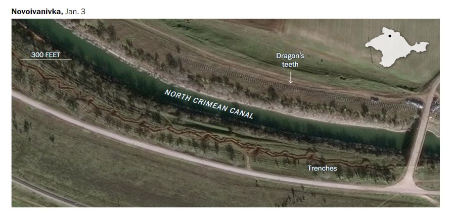 спутниковые снимки российских укреплений в Крыму