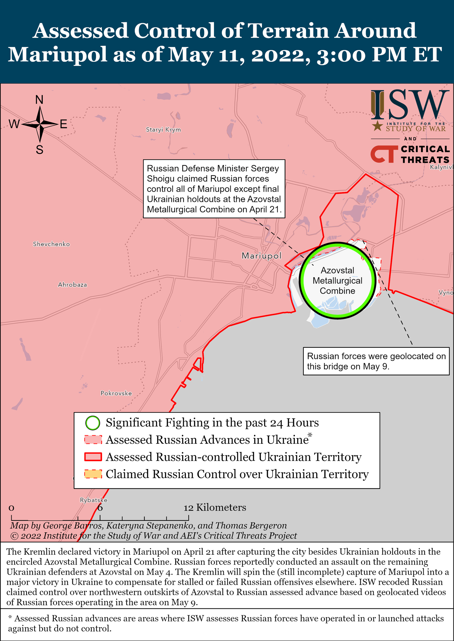 Карта боевых действий в Украине