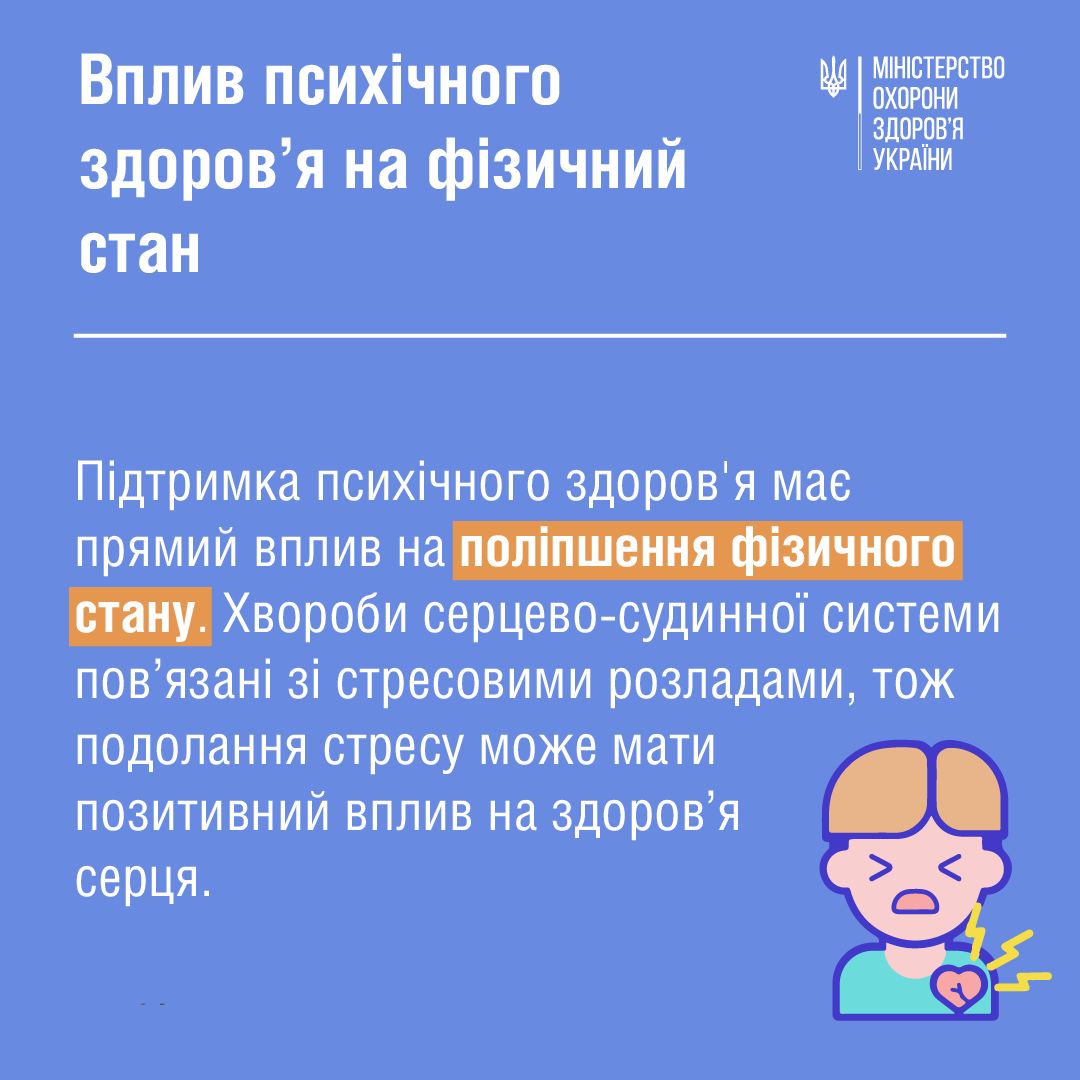 Психическое здоровье влияет на физическое состояние