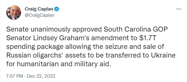 Скриншот из Твиттера Крейга Каплана