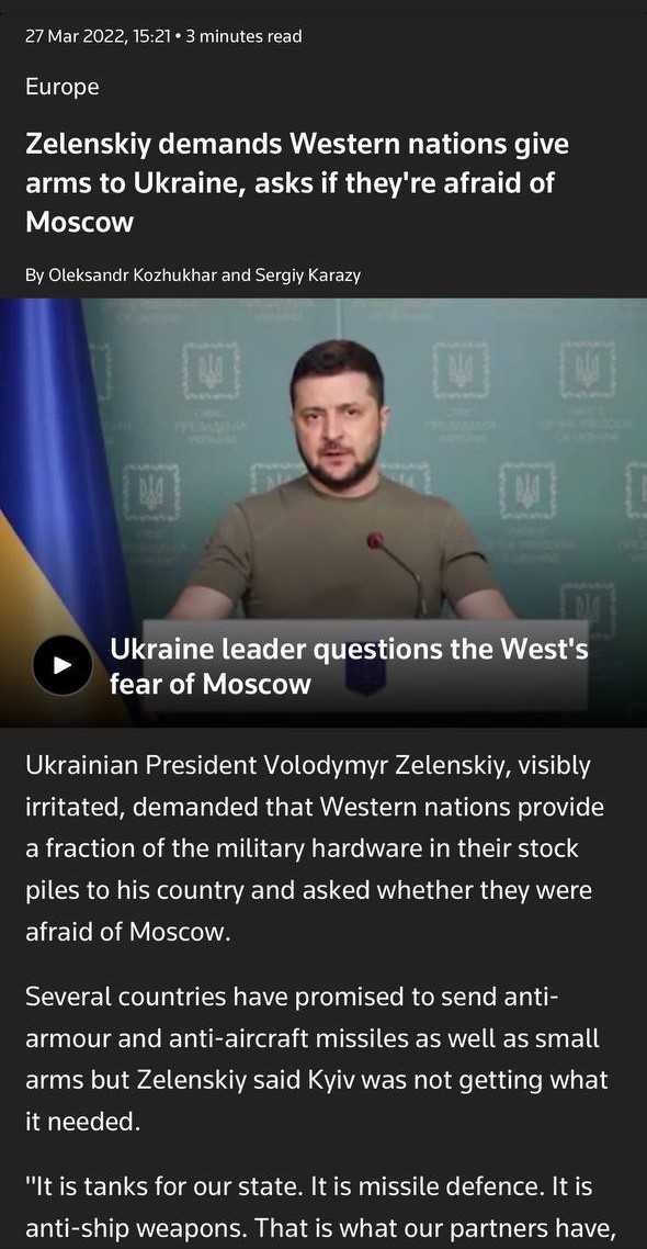 Зеленский раздражен странами Западом