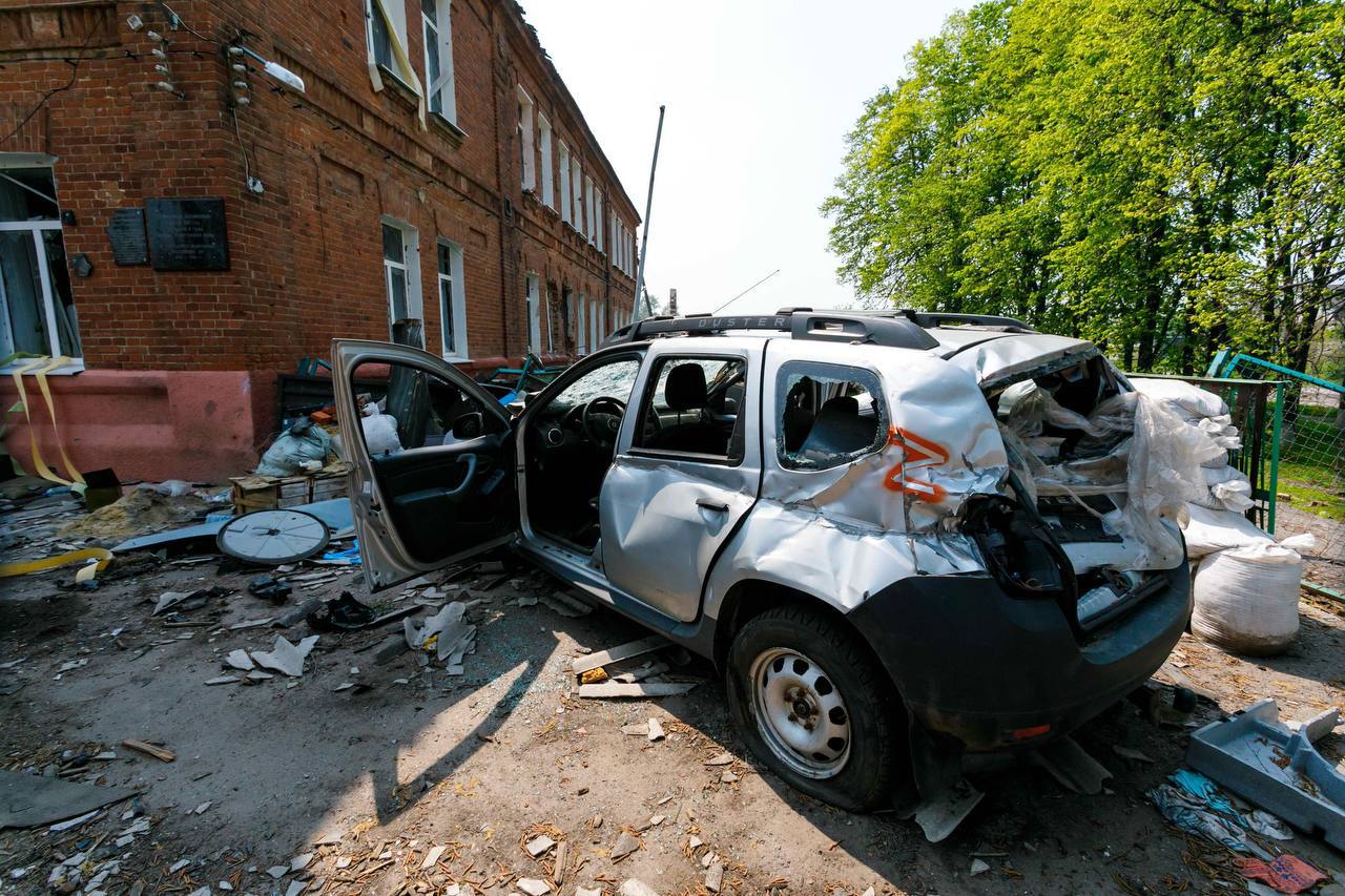 Разбитое авто в Циркунах