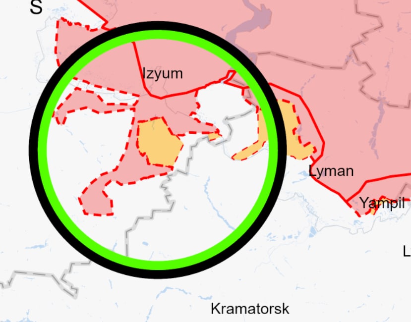 Карта боевых действий в Украине