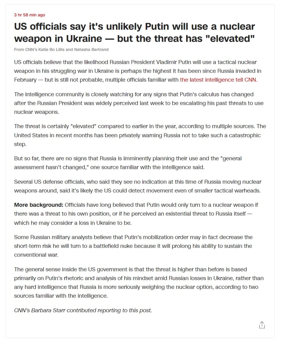 Применит ли Путин ядерное оружие в Украине