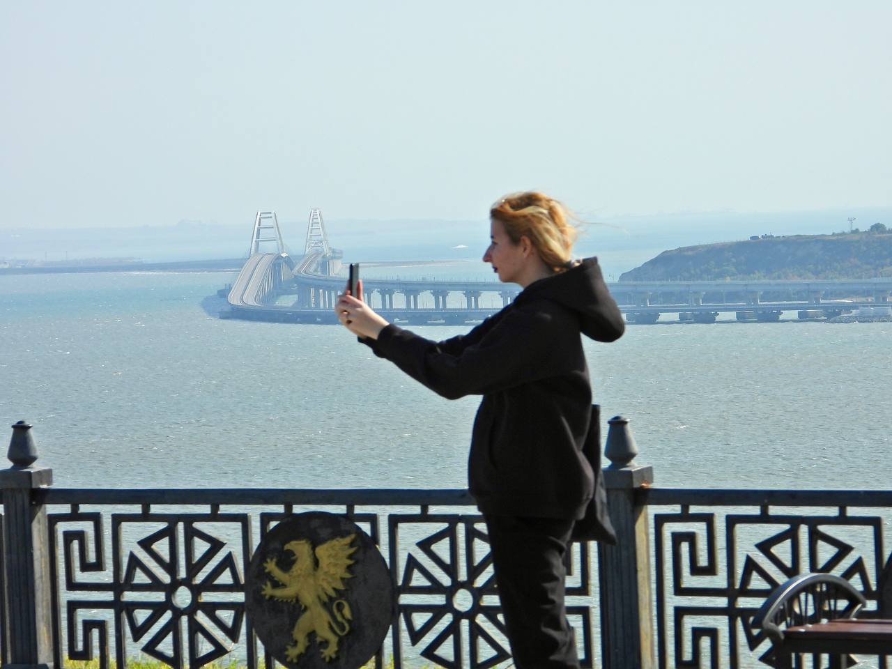 Крымский мост после подрыва