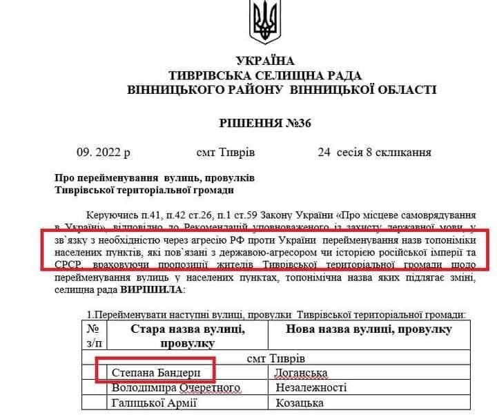 Скриншот решения Тывровского сельсовета