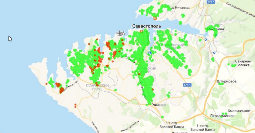 Половина Севастополя осталась без света