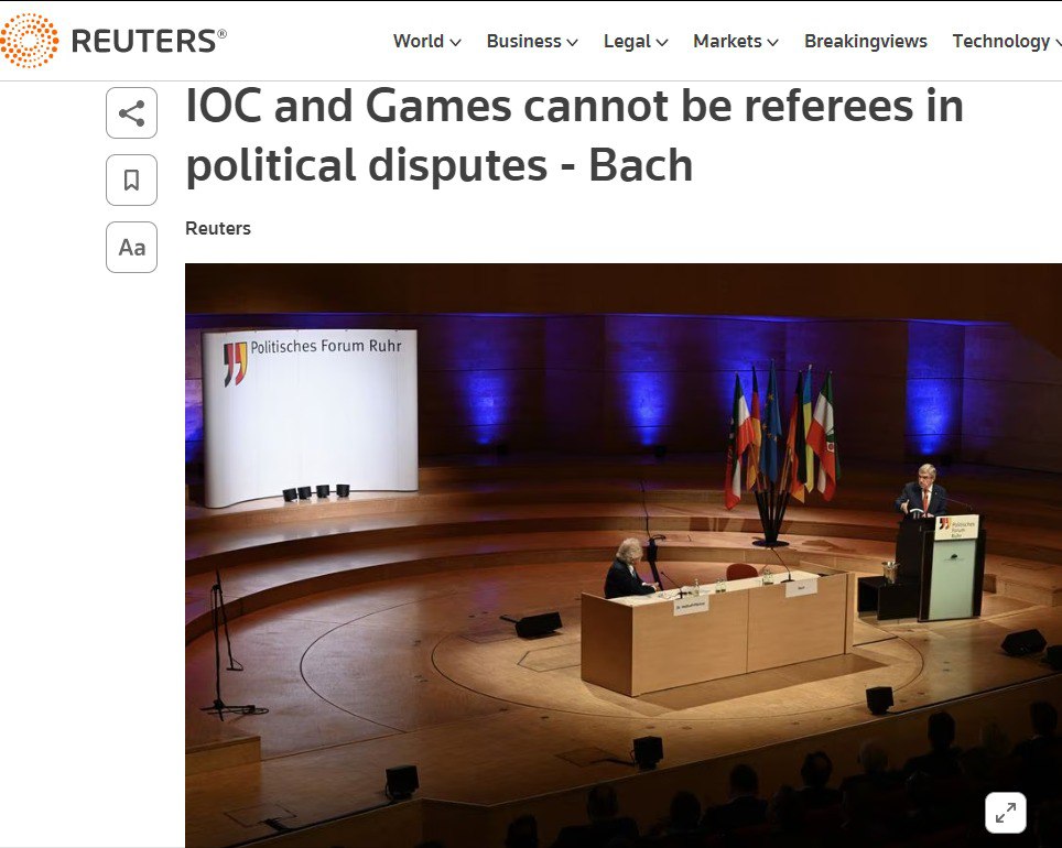 В МОК объяснили намерение допустить спортсменов из РФ и Беларуси к Олимпиаде