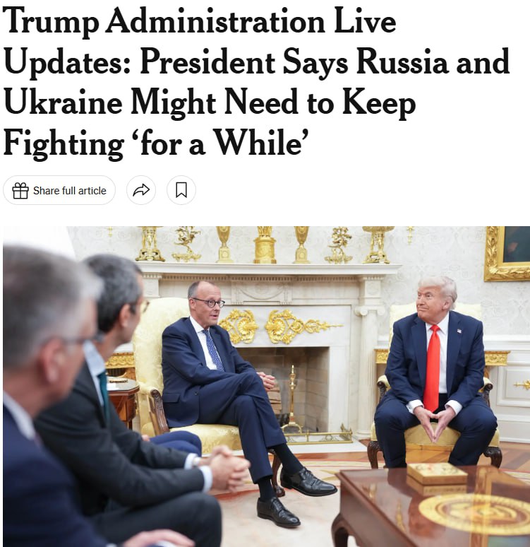 Украинская миссия Мерца в Овальном кабинете провалилась