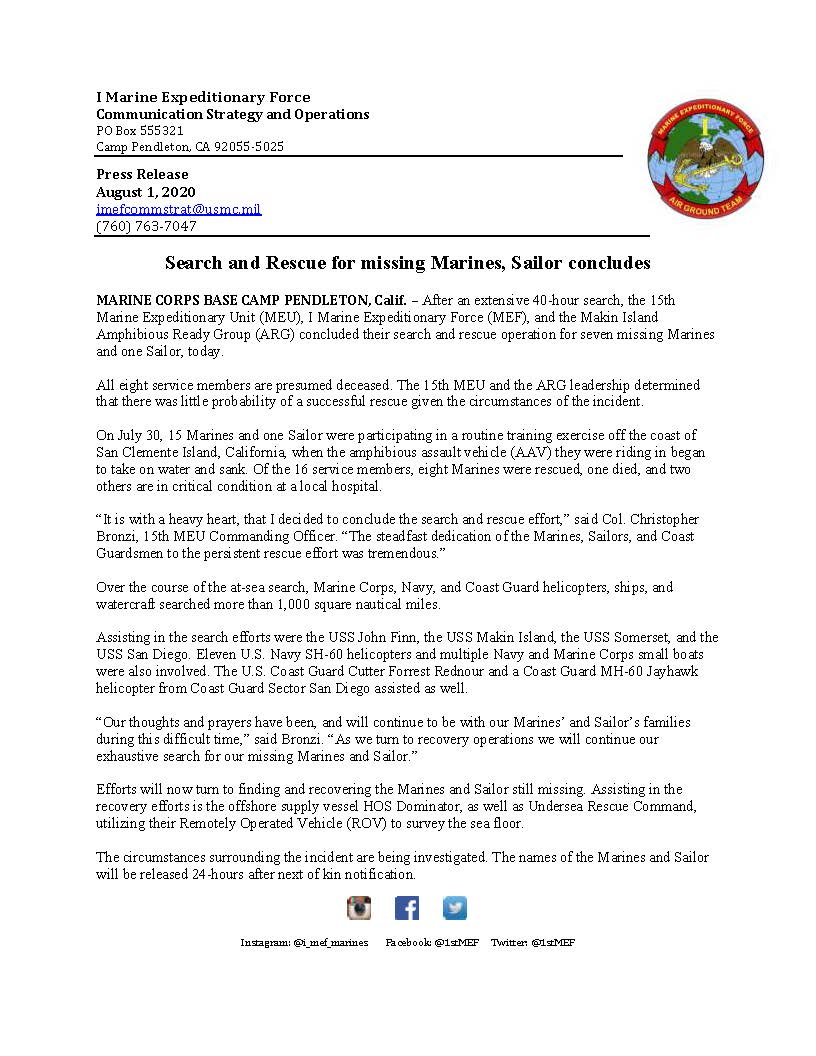 Пост 15th MEU в Твиттере