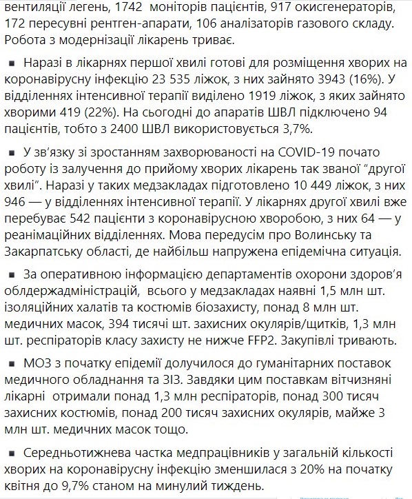 Виктор Ляшко рассказал о готовности Украины ко второй волне коронавируса. Фото: Facebook / Минздрав