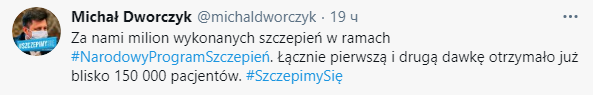 В Польше сделали уже больше одного миллиона прививок от Covid-19