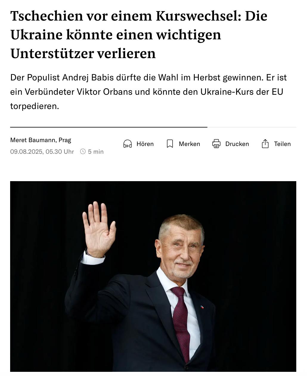 Заголовок на nzz.ch