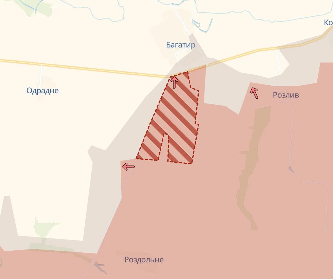 Карта боевых действий. Источник - Deep State