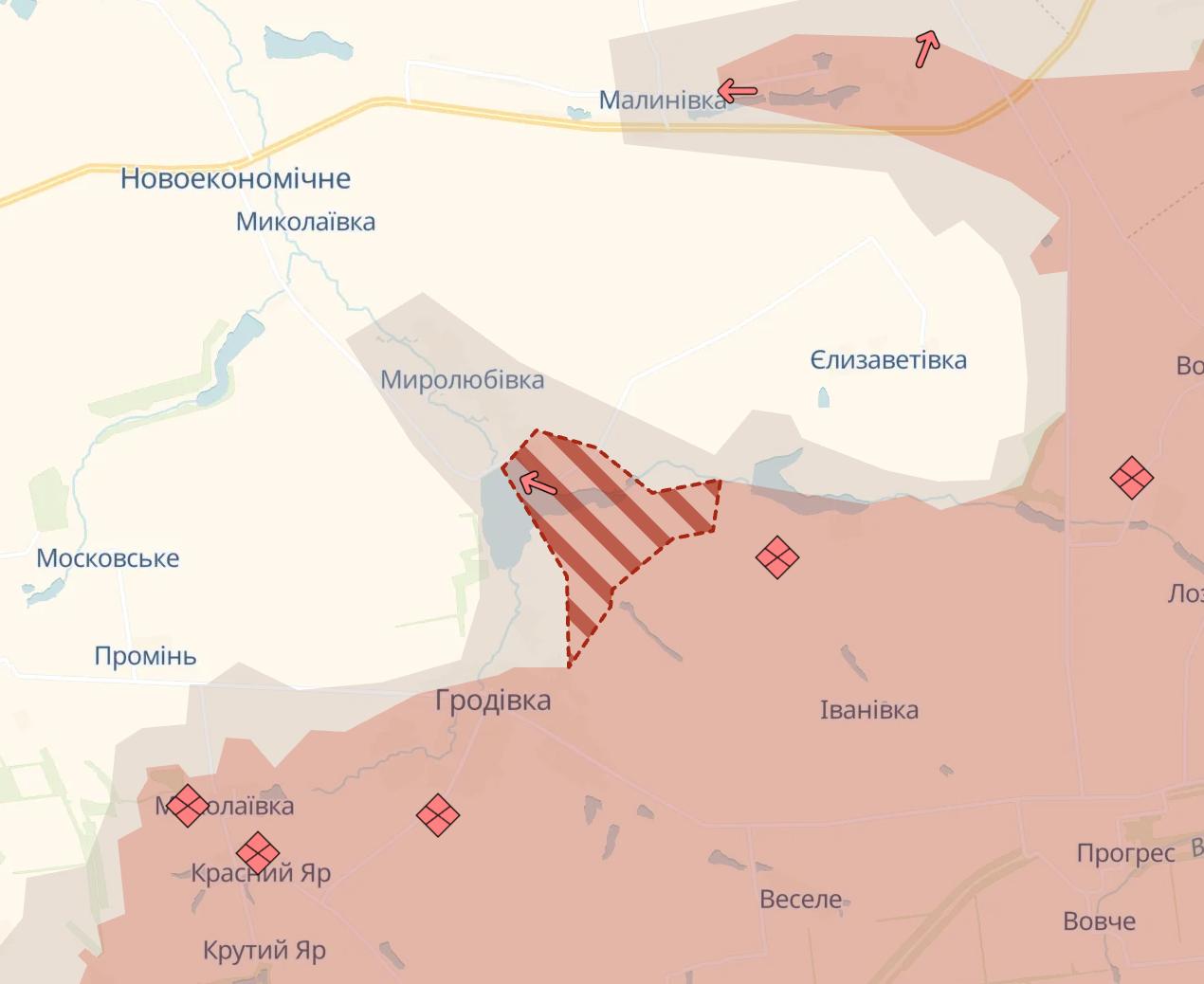 Карта боевых действий (2). Источник - Deep State