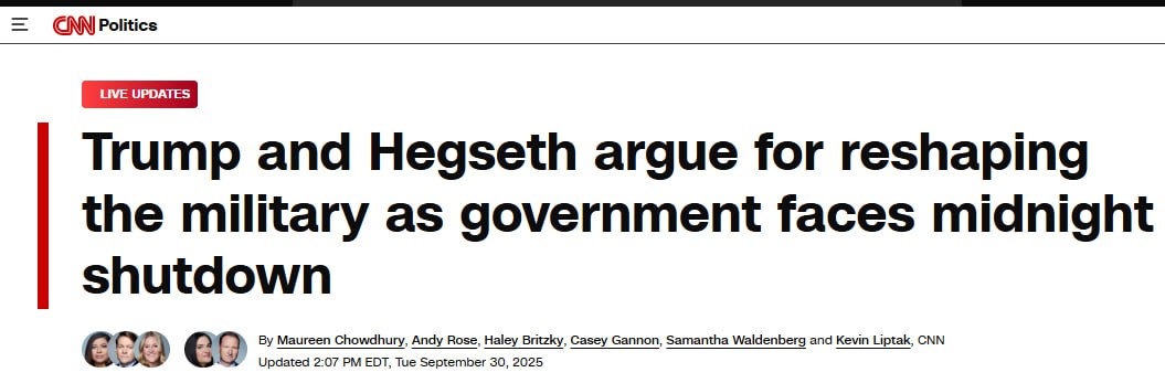 Снимок заголовка на edition.cnn.com