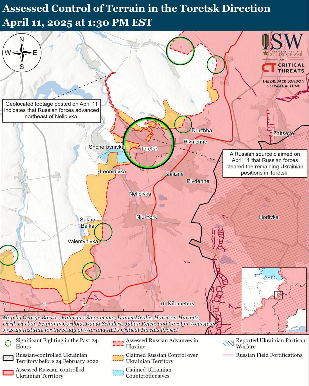 Карта боевых действий. Источник - understandingwar.org
