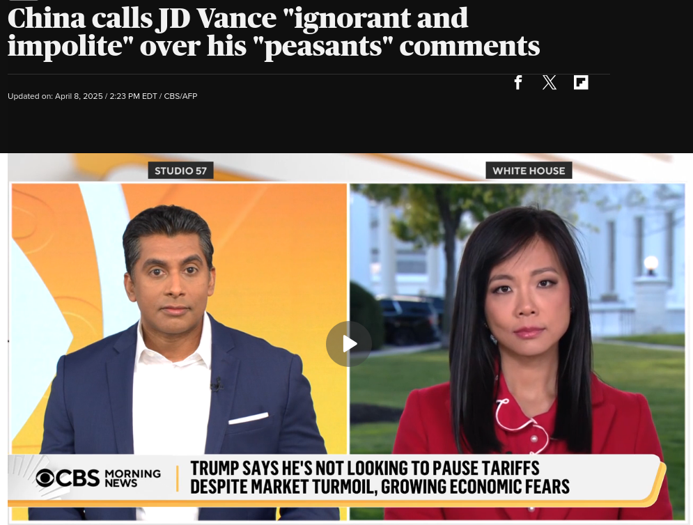 Снимок заголовка на cbsnews.com