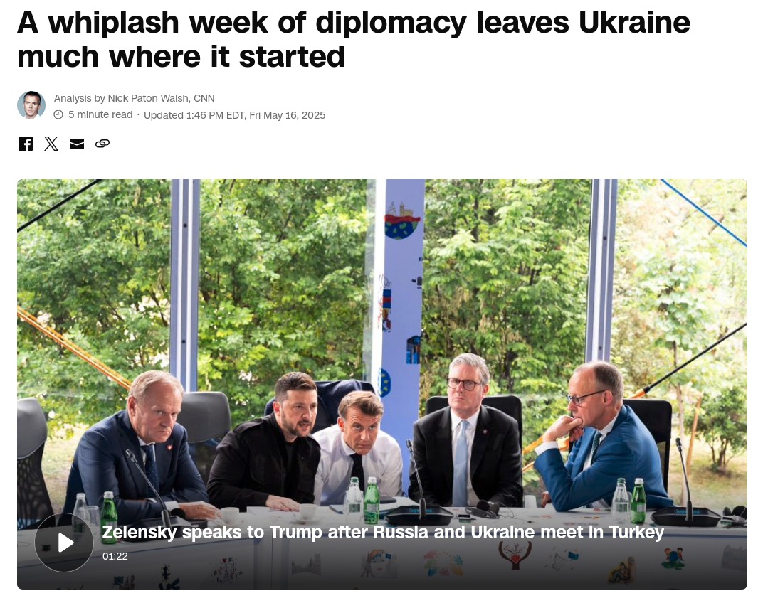 Знімок заголовка на edition.cnn.com