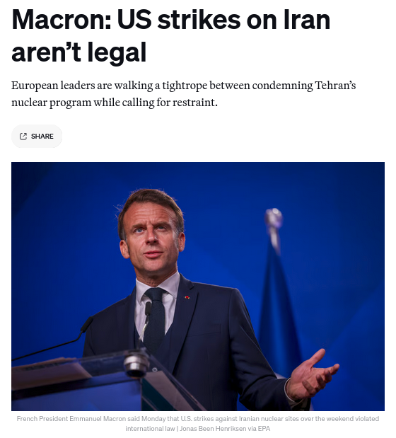 Снимок заголовка на politico.com