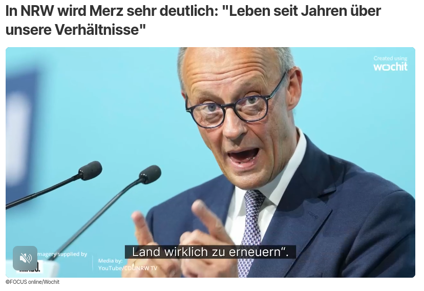 Снимок заголовка на focus.de